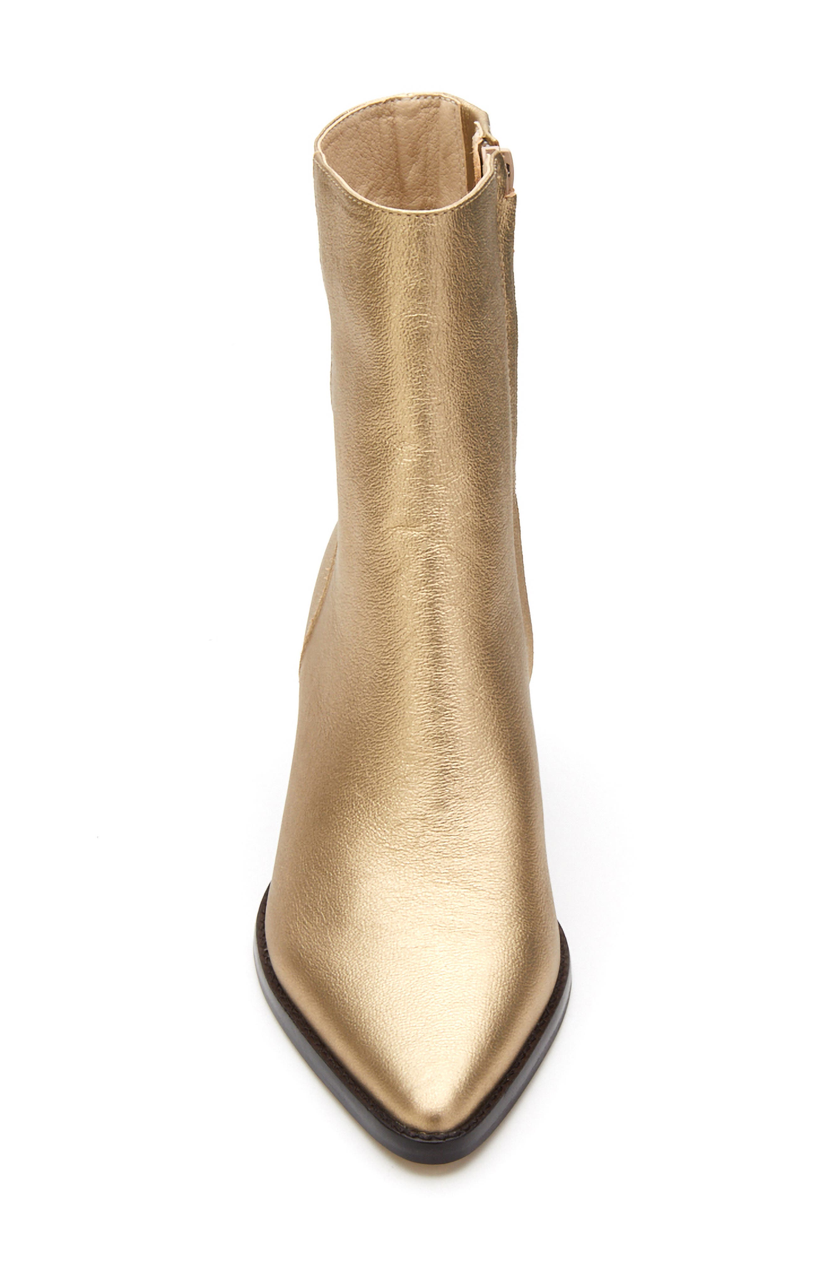 Matisse Caty Western Pointed Toe Bootie, Alternate, color, Gold