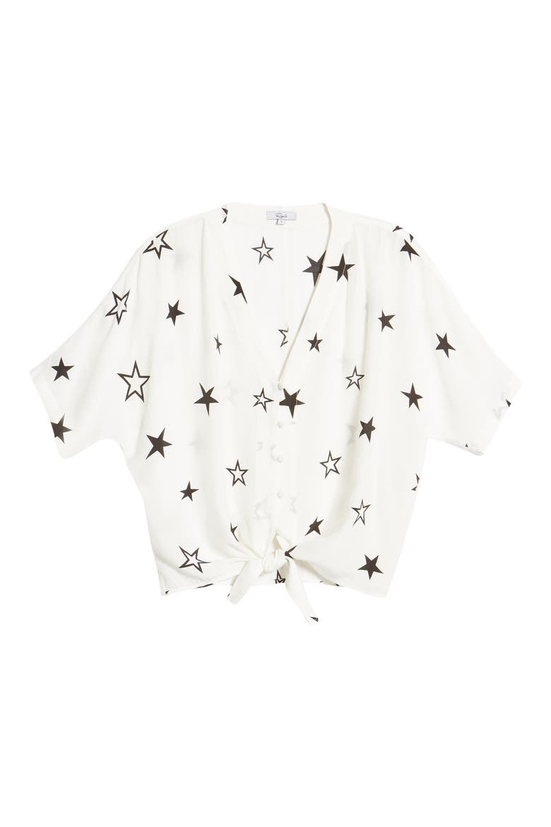 Thea Tie Hem Shirt, Alternate, color, STELLAR