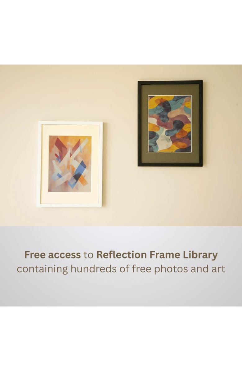 Reflection 13.3in ePaper Display Cordless e-ink Digital Photo Art Frame, Alternate, color, Classic Black