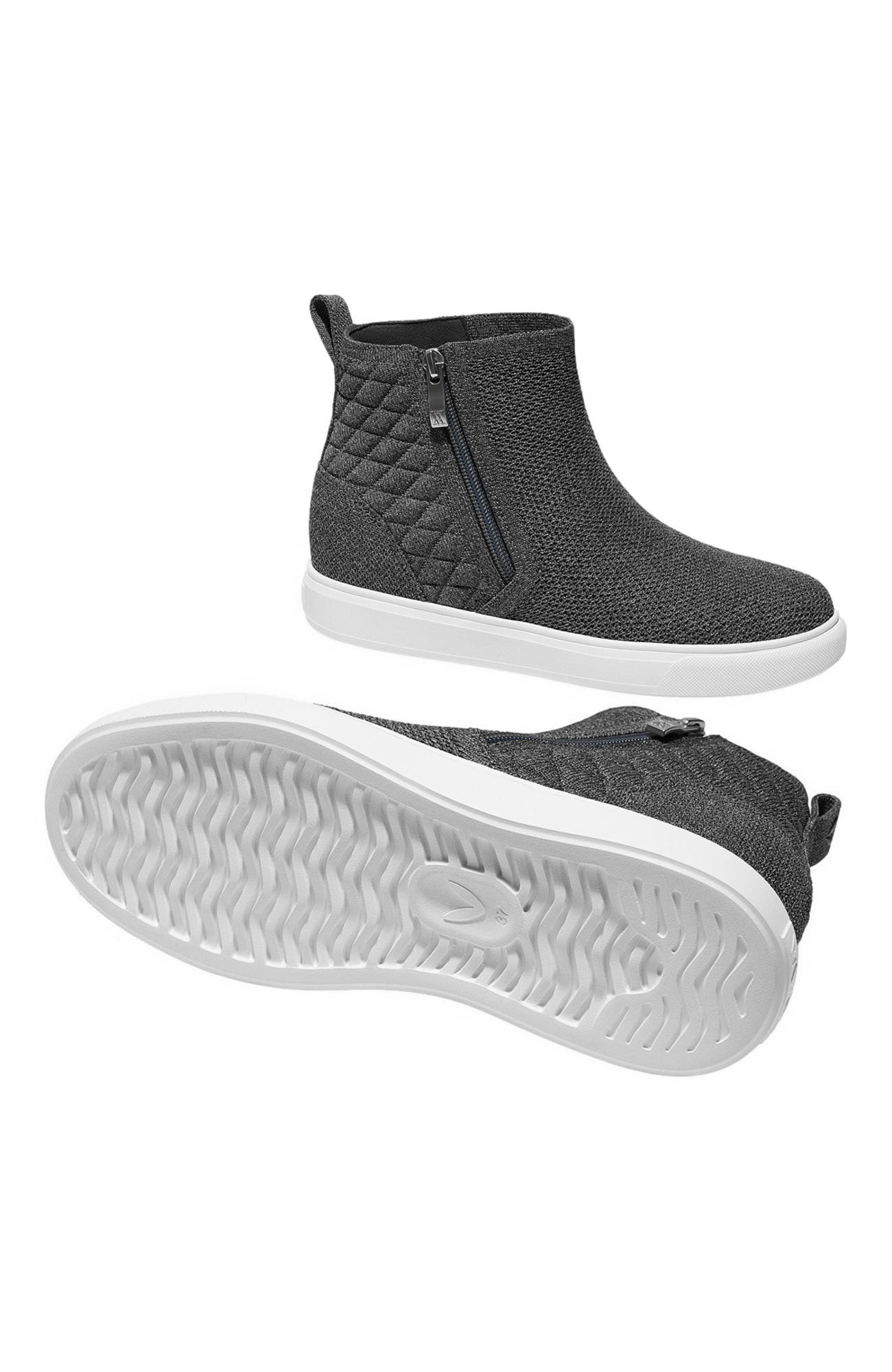 VIVAIA Round-Toe Hidden Wedge Sneakers, Alternate, color, Rich Grey