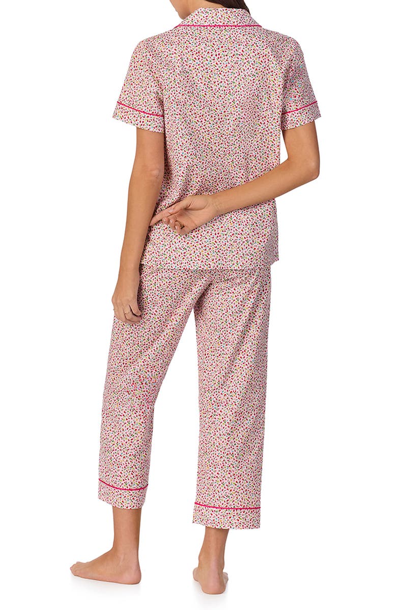 BedHead Pajamas Print Organic Cotton Jersey Crop Pajamas, Alternate, color, 