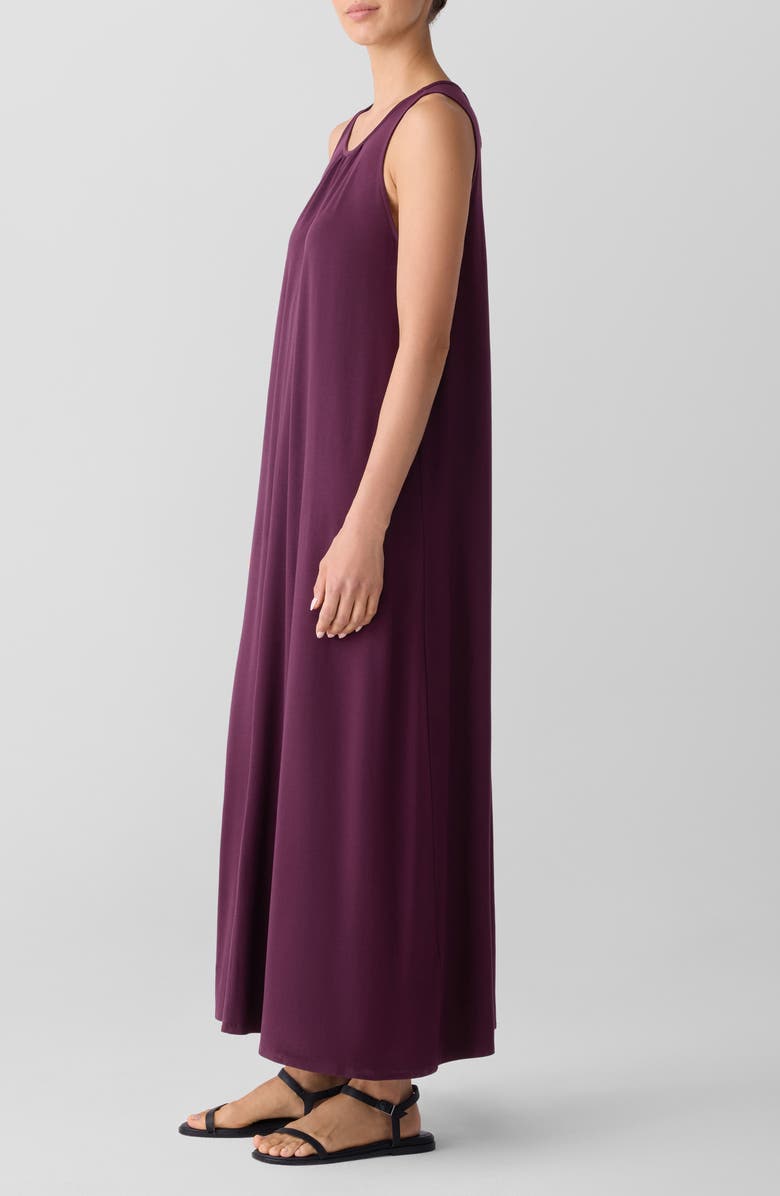 Eileen Fisher Sleeveless Jersey Maxi Dress, Alternate, color, Blackberry