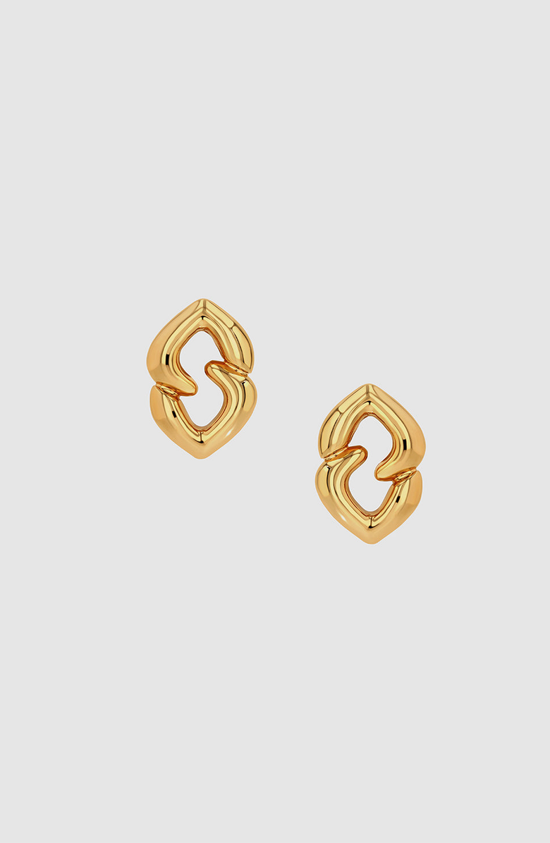 ANINE BING Abstract Heart Earrings, Main, color, Gold