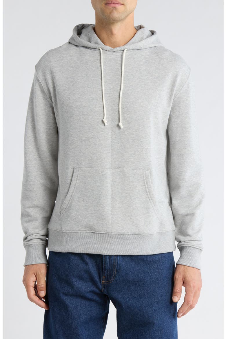 French Terry Hoodie, Main, color, HEATHER GREY
