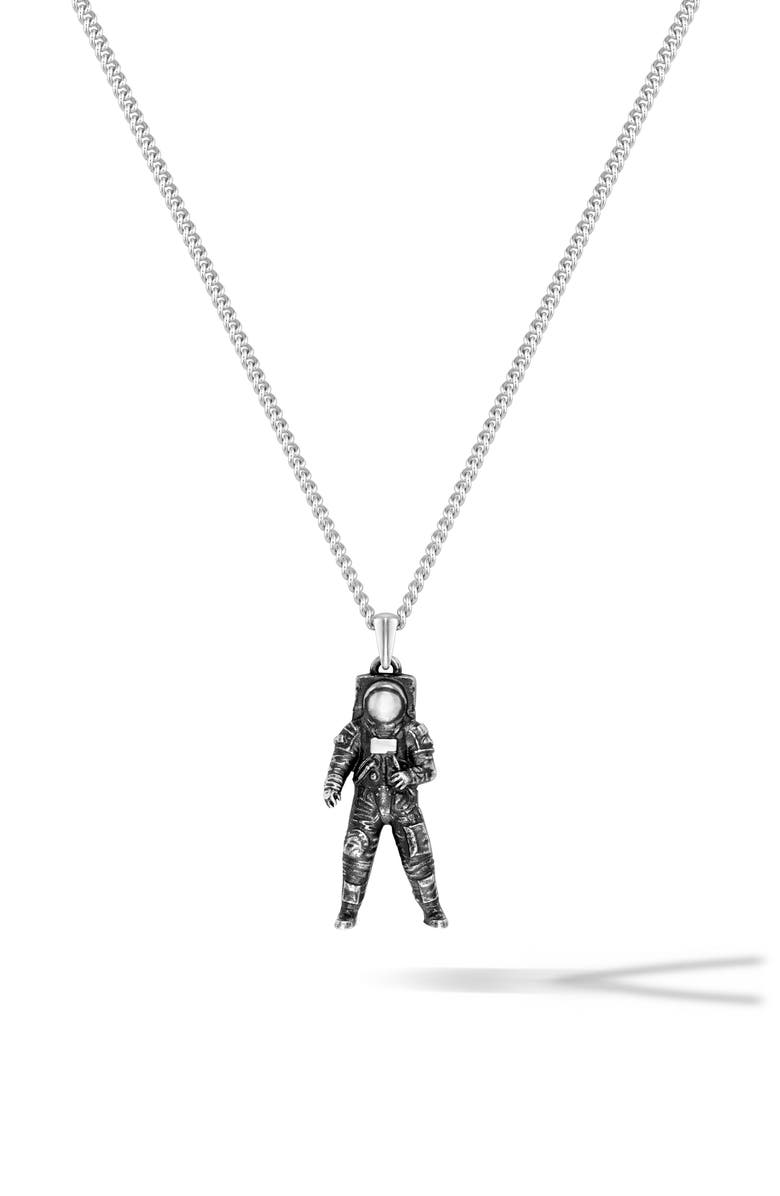 Vincero Men's Astronaut Pendant Necklace, Main, color, Sliver