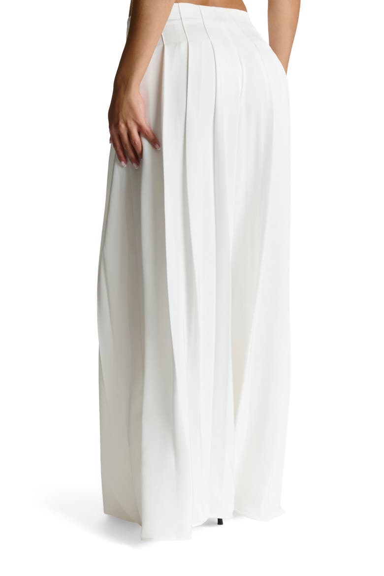 Pleated Wide Leg Pants, Alternate, color, WHITE