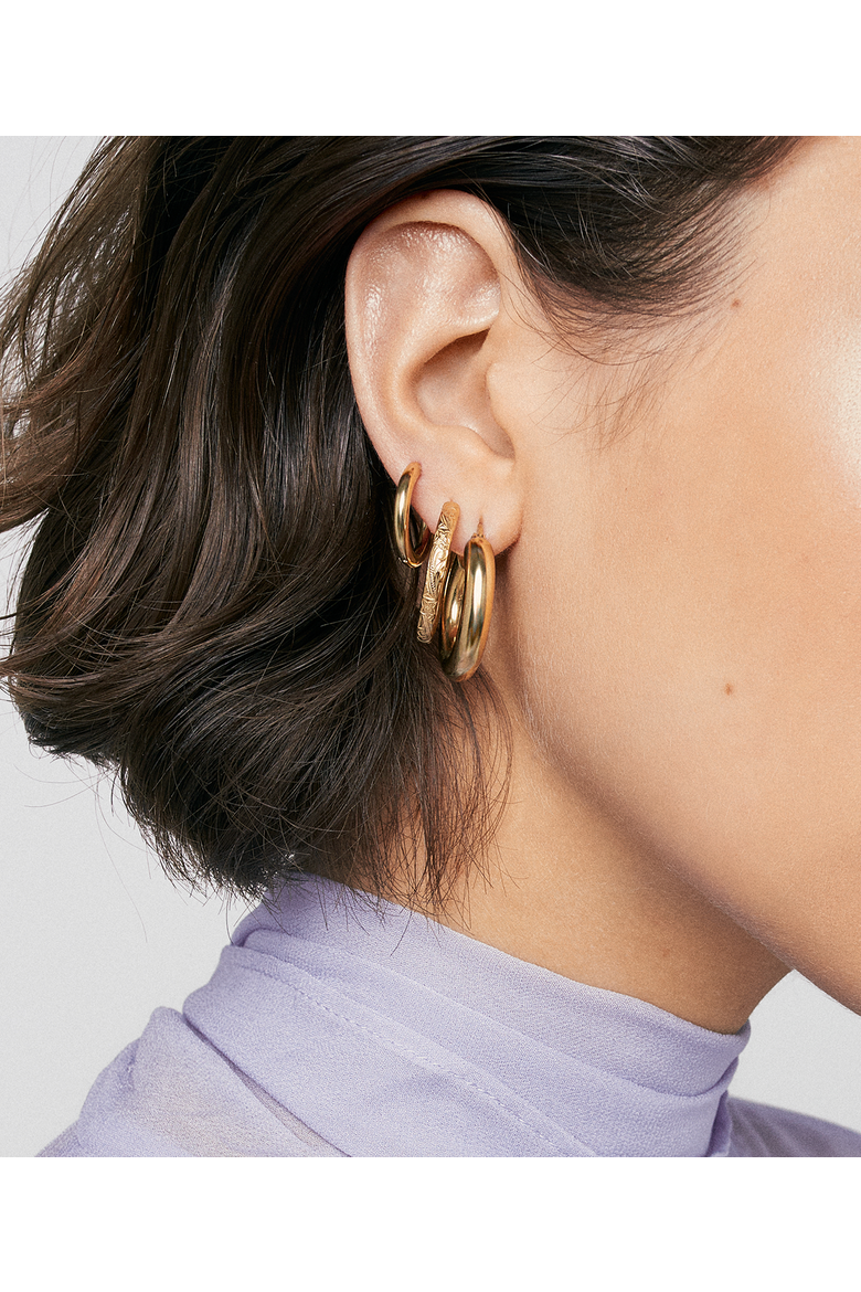 Daphne Earrings, Alternate, color, Gold