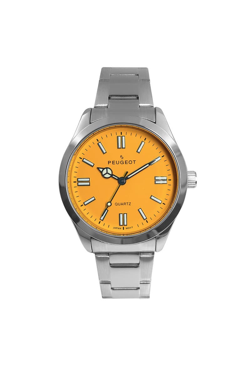 Sport Stainless Steel Bracelet Watch- 36MM, Main, color, Yellow