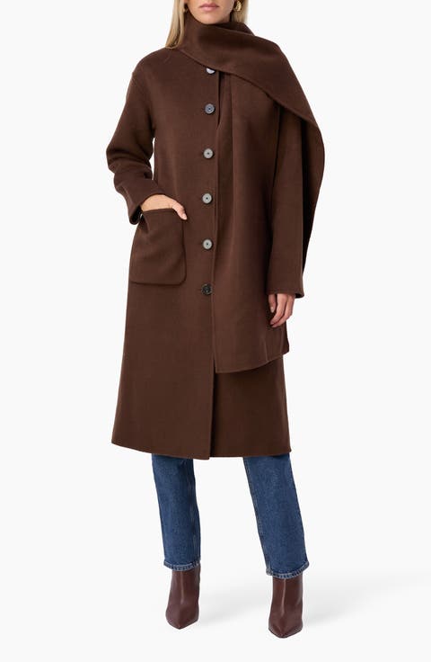 Winfred Wool & Cashmere Scarf Coat