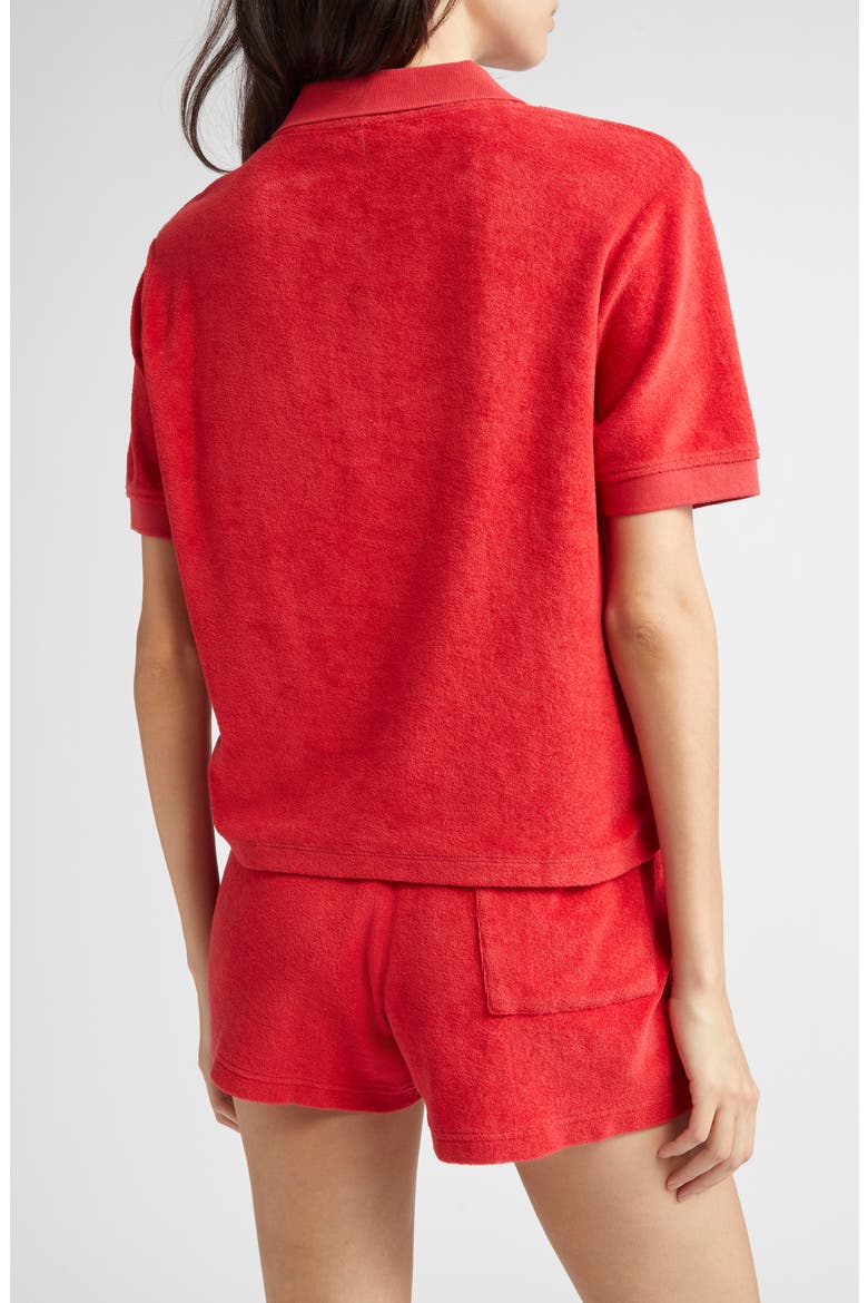 Vendome Cotton Terry Polo, Alternate, color, FIRE RED
