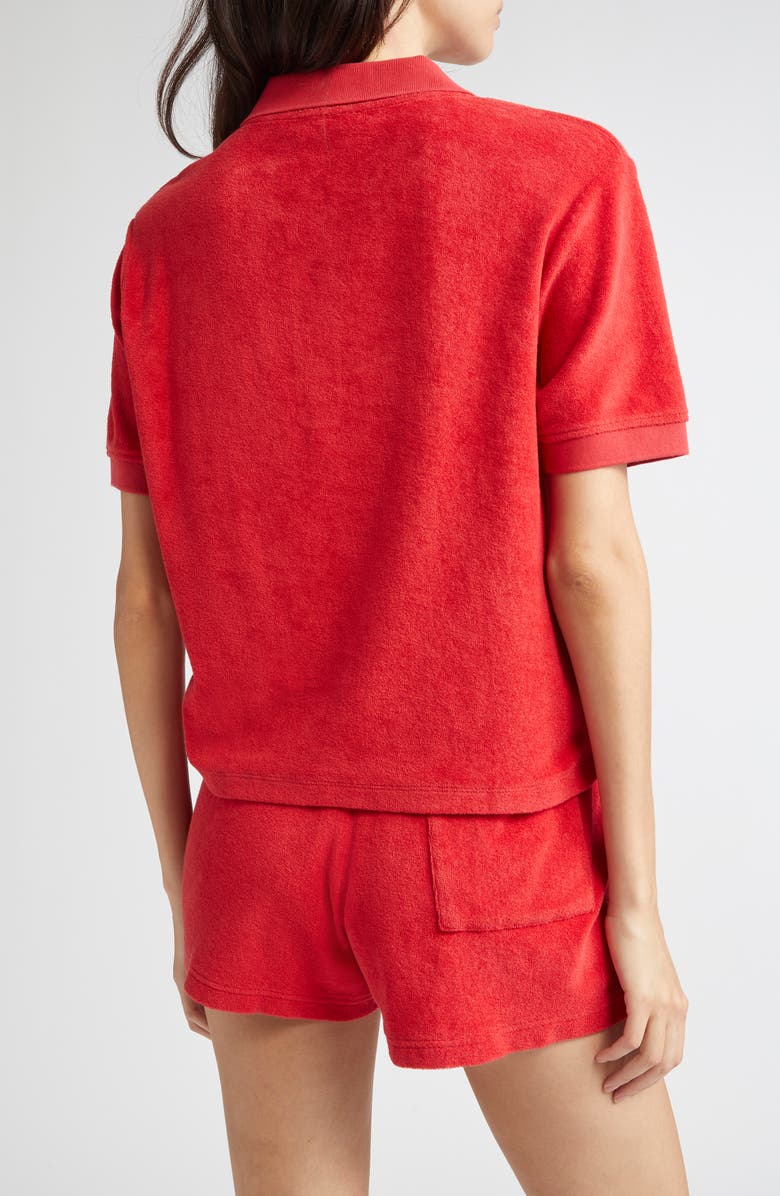 Sporty & Rich Vendome Cotton Terry Polo, Alternate, color,