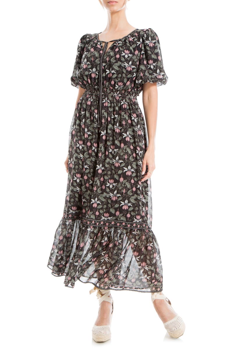 MAX STUDIO Smocked Waist Midi Dress, Alternate, color,