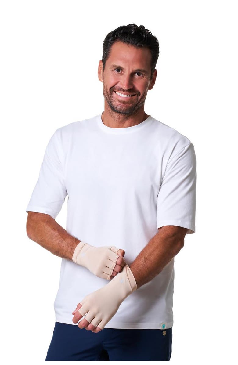 Coolibar Fingerless UV Sun Gloves - UPF 50+ Sun Protection - Ouray, Alternate, color, Beige