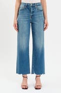 DAZE Pleaser High Waist Raw Hem Crop Jeans