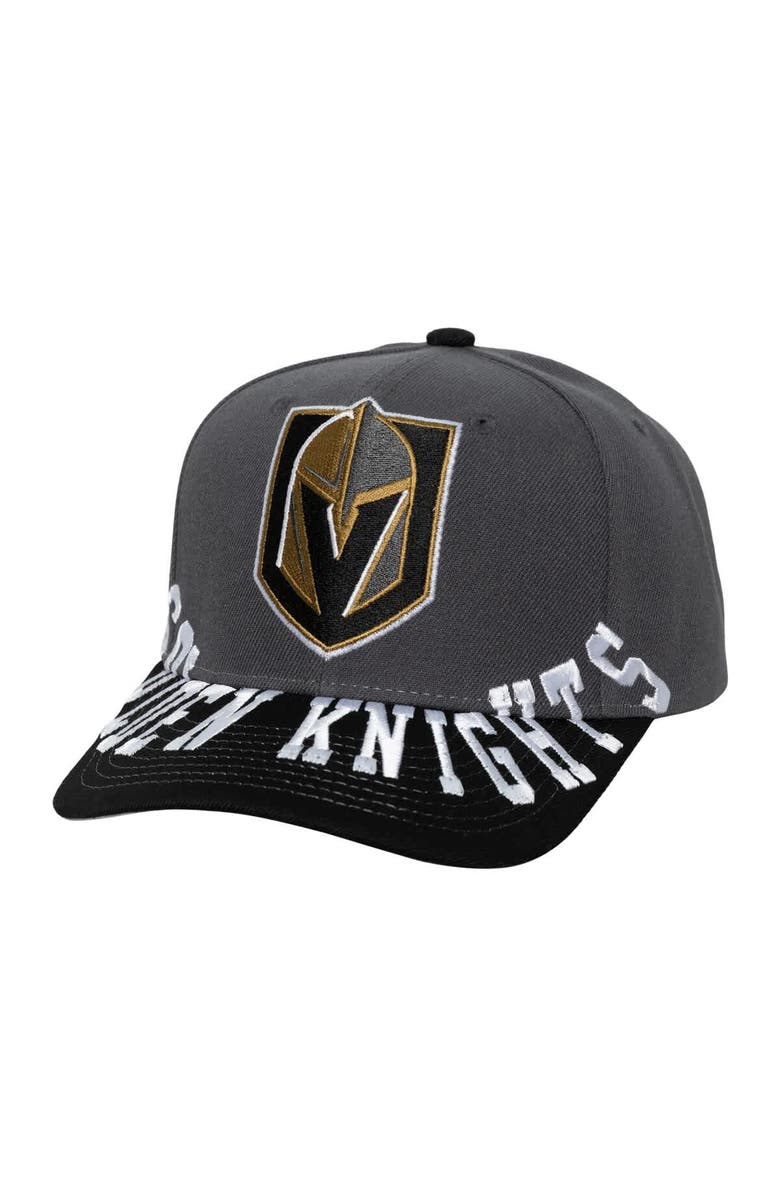 Mitchell & Ness Men's Mitchell & Ness Gray/Black Vegas Golden Knights Underarch Two-Tone Pro Crown Snapback Hat, Main, color, Gray