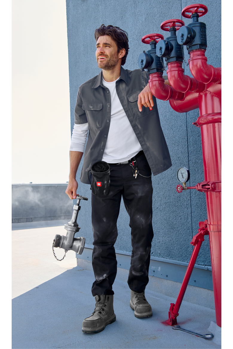 Short Sleeve Work Shirt e.s.iconic, Alternate, color, Carbon Grey
