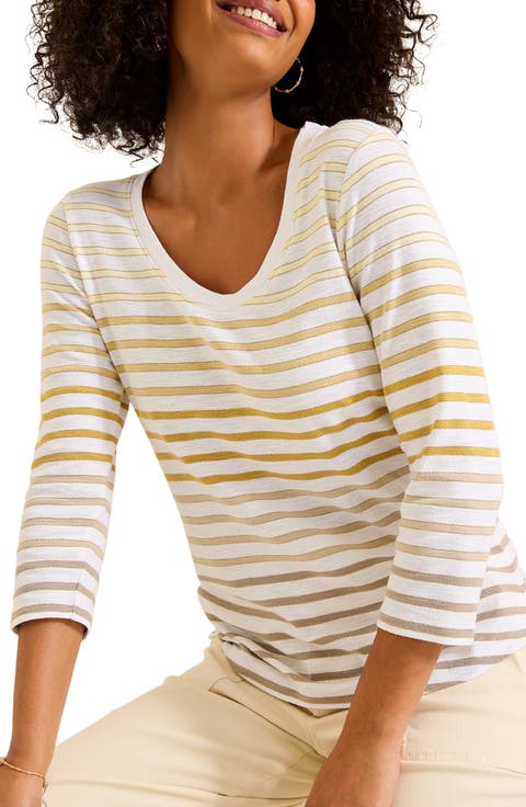 Ashby Isles Horizon Stripe Cotton T-Shirt