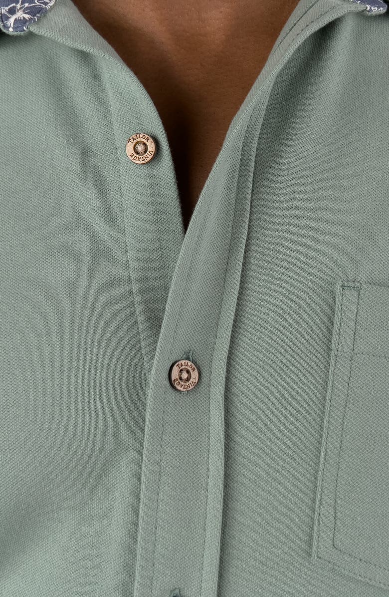 Tailor Vintage Solid Knit Long Sleeve Piqué Button Front Shirt, Alternate, color,
