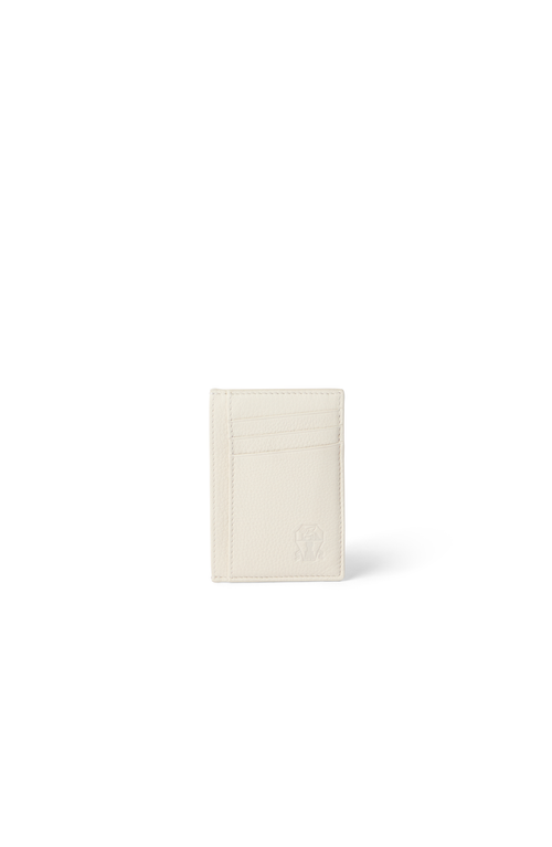 Brunello Cucinelli Calfskin Card Case In White
