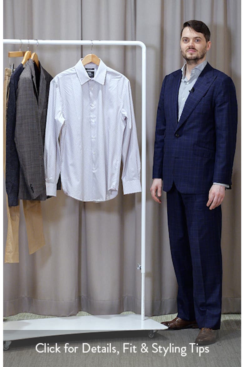Regular Fit Duo Geo Print Performance Dress Shirt video