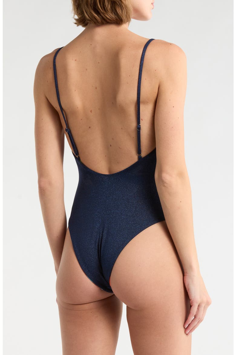 Luster One-Piece Swimsuit, Alternate, color, BLUE