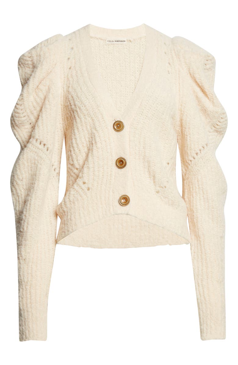 Ulla Johnson Emmy Gathered Shoulder Cardigan, Alternate, color,