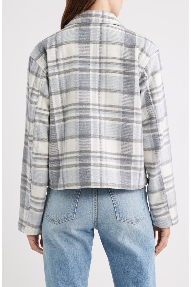 Plaid Zip Up Jacket, Alternate, color, GREY PLAID