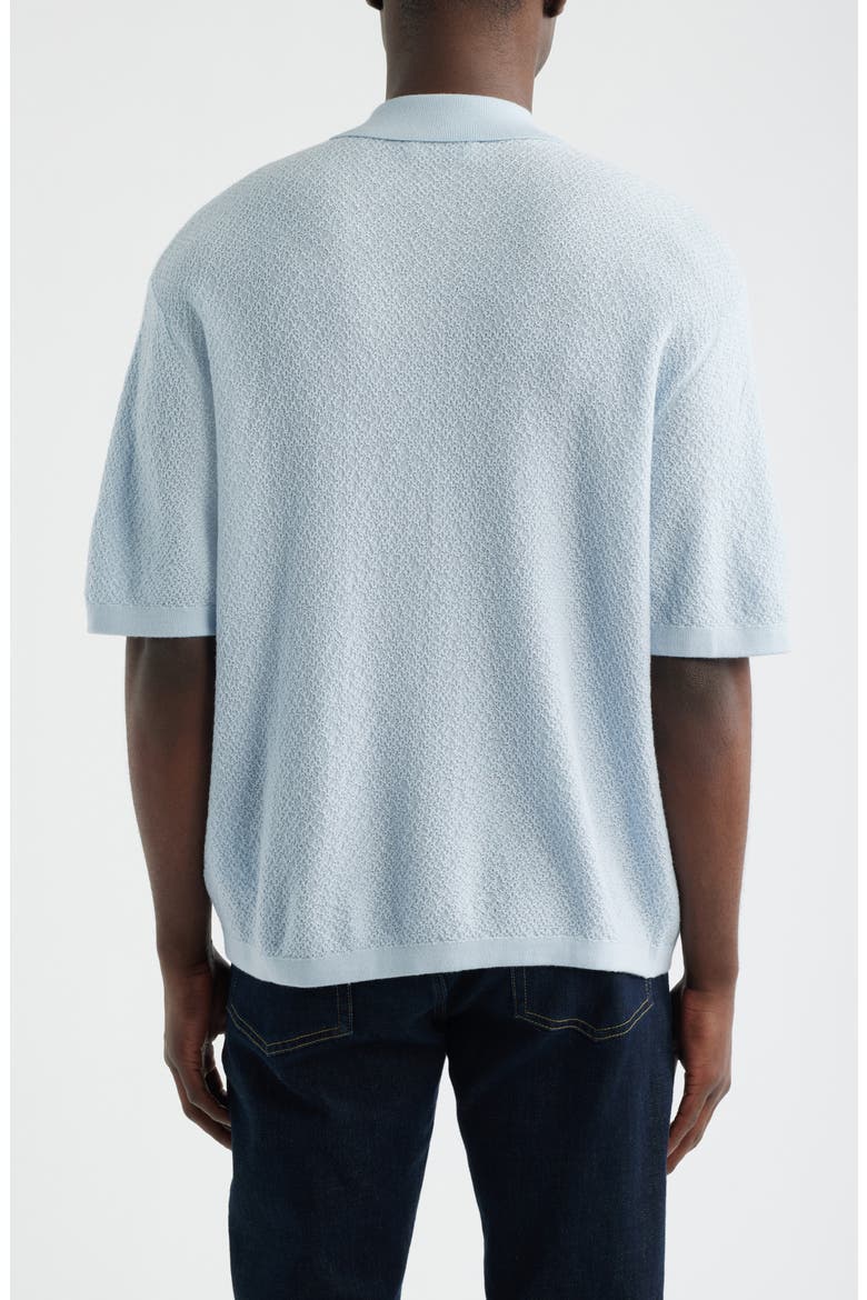 Short Sleeve Wool Cardigan, Alternate, color, PALE BLUE