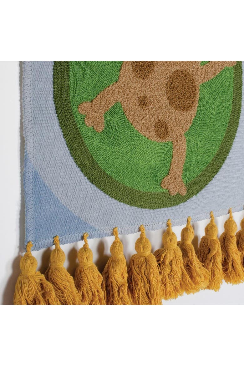 Frog Woven Tapestry, Alternate, color, green