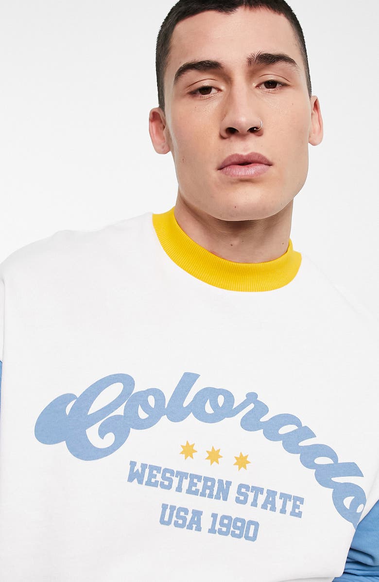 ASOS DESIGN Colorado Oversize Graphic Sweatshirt, Alternate, color, 