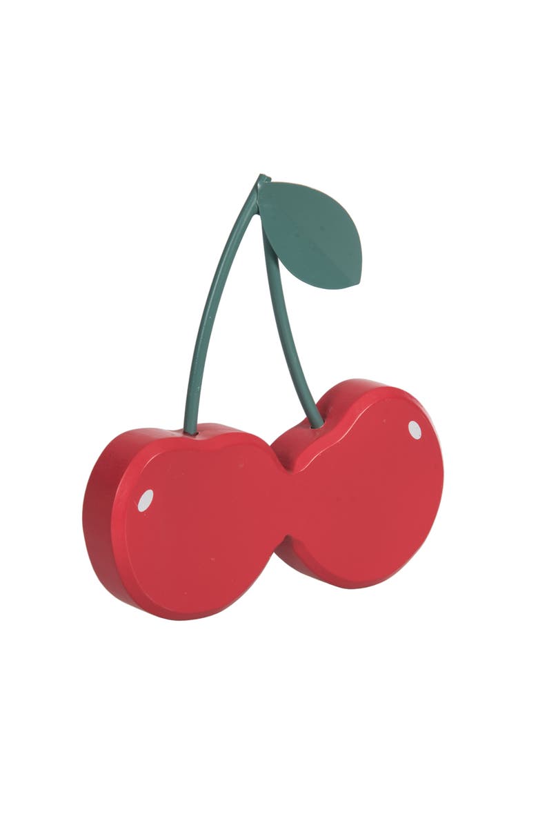 Transpac MDF and Metal Cherry Figurine Figural Wood Decorations Red and Green for Spring Home Decor, Alternate, color, Red