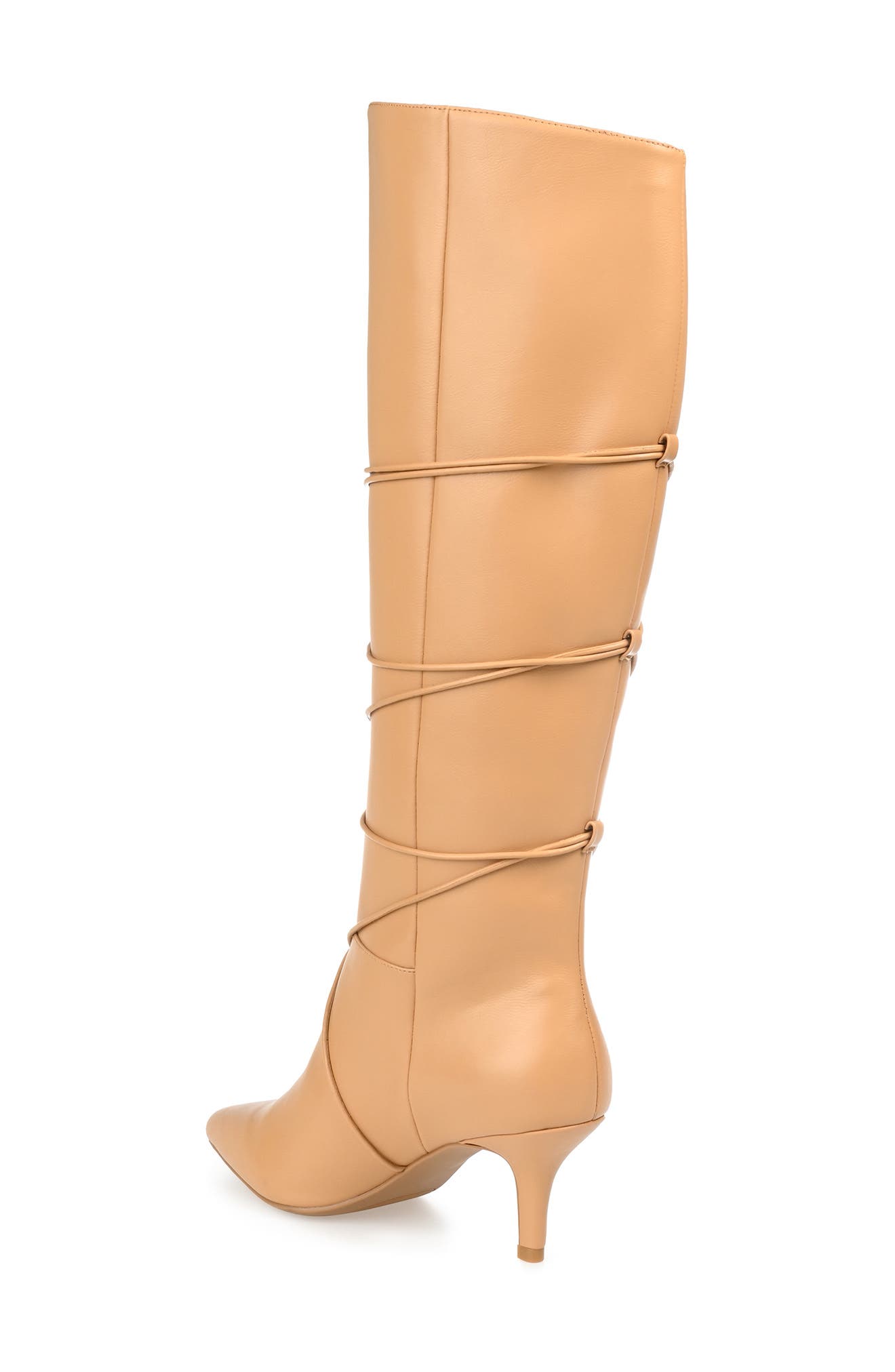 Journee Collection Kaavia Wrapped Tie Tall Boot, Alternate, color, Tan