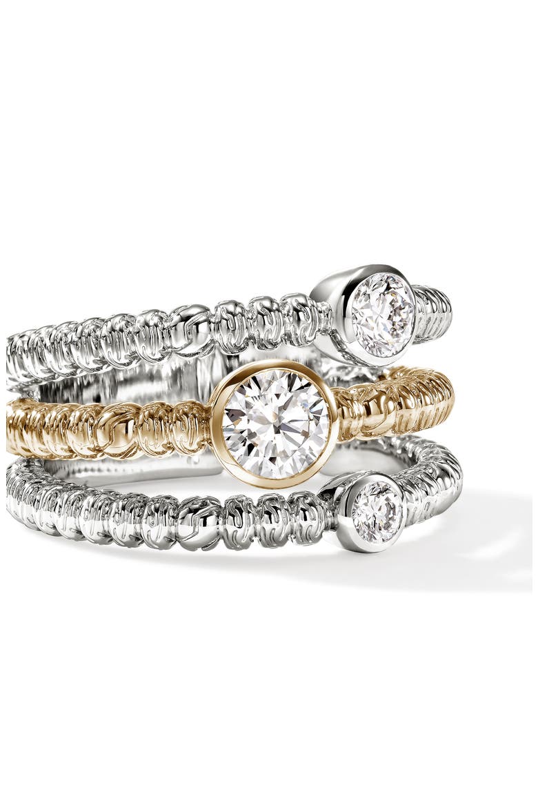JH Lovestruck Heishi Lab Grown Diamond Ring, Alternate, color, SILVER AND GOLD