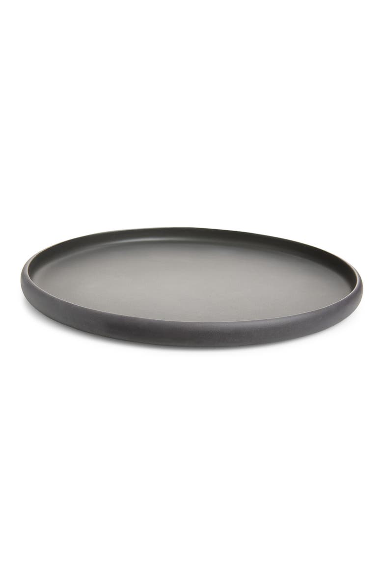 Set of 2 Colombo Dinner Plates, Alternate, color, BLACK