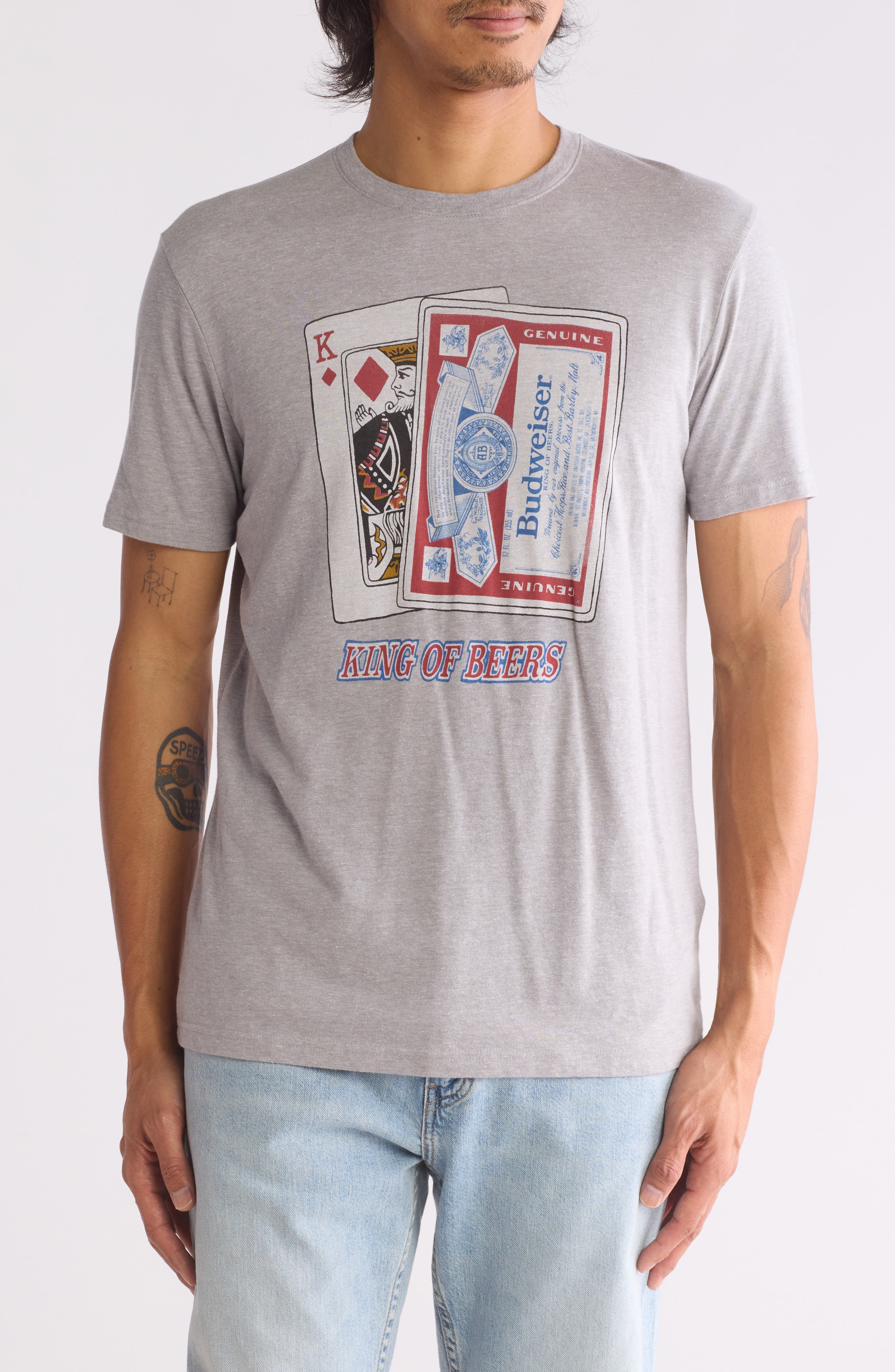 Lucky Brand Budweiser Cards Graphic Print T-Shirt