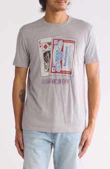 Lucky Brand Budweiser Cards Graphic Print T-Shirt