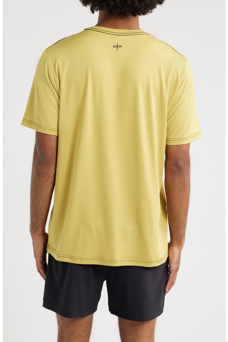 Tempo Wordmark Tech Graphic T-Shirt, Alternate, color, GOLD