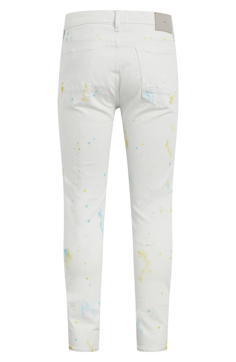 Hudson Jeans Zack Paint Splatter Skinny Jeans, Alternate, color, 