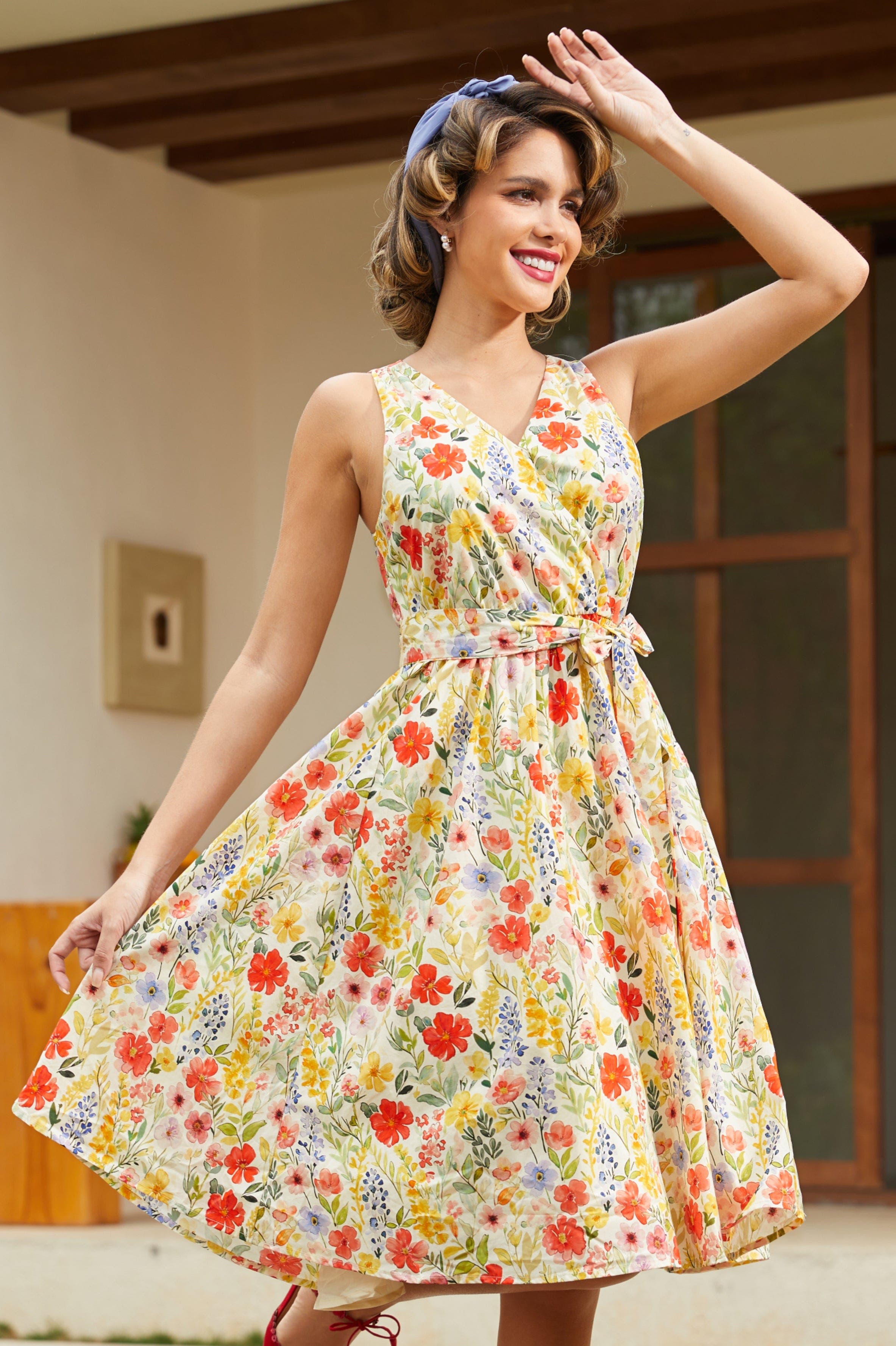 ModCloth Instant Energy Faux Wrap Dress (Women) | Nordstrom