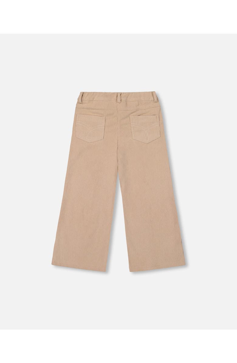 Deux par Deux Wide Leg Corduroy Pants, Alternate, color, Beige