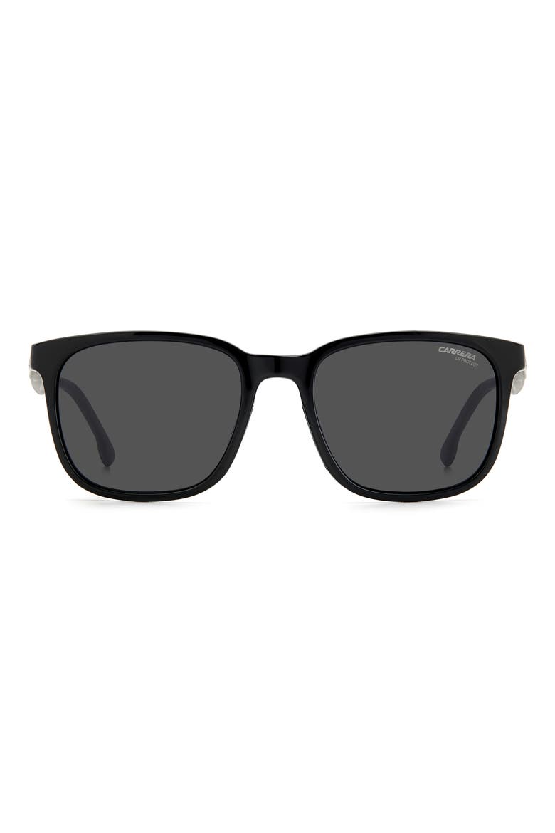 54mm Rectangular Sunglasses, Main, color, BLACK