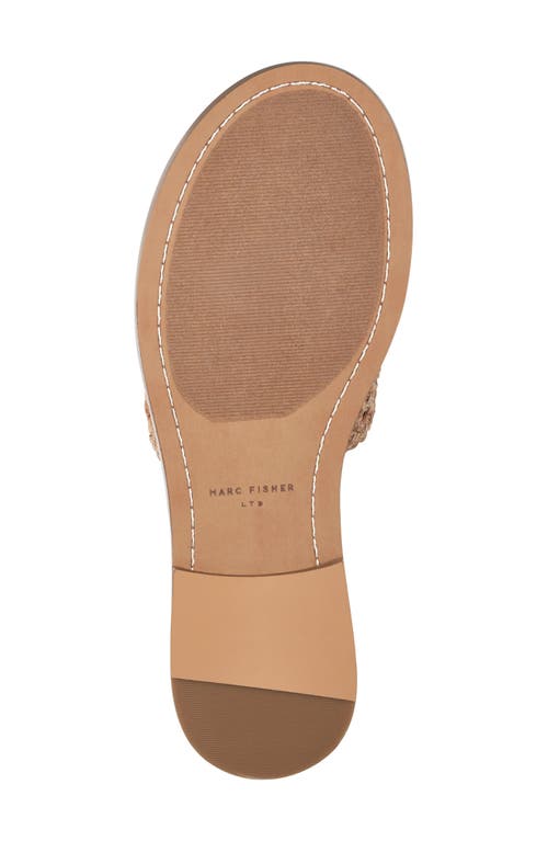 Marc Fisher Ltd Woven Flat Slide Sandals In Medium Natural
