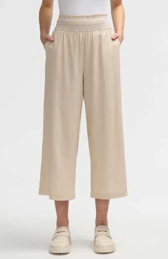 NVLT Smocked Waist Cropped Pants