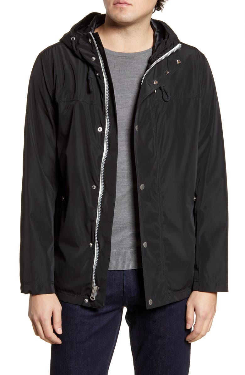 Cole Haan Packable Hooded Rain Jacket, Main, color,