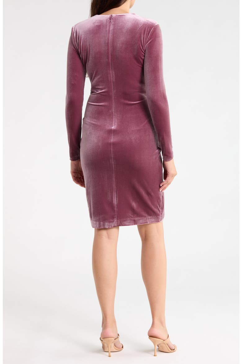 Long Sleeve Velvet Dress, Alternate, color, DUSTY ROSE