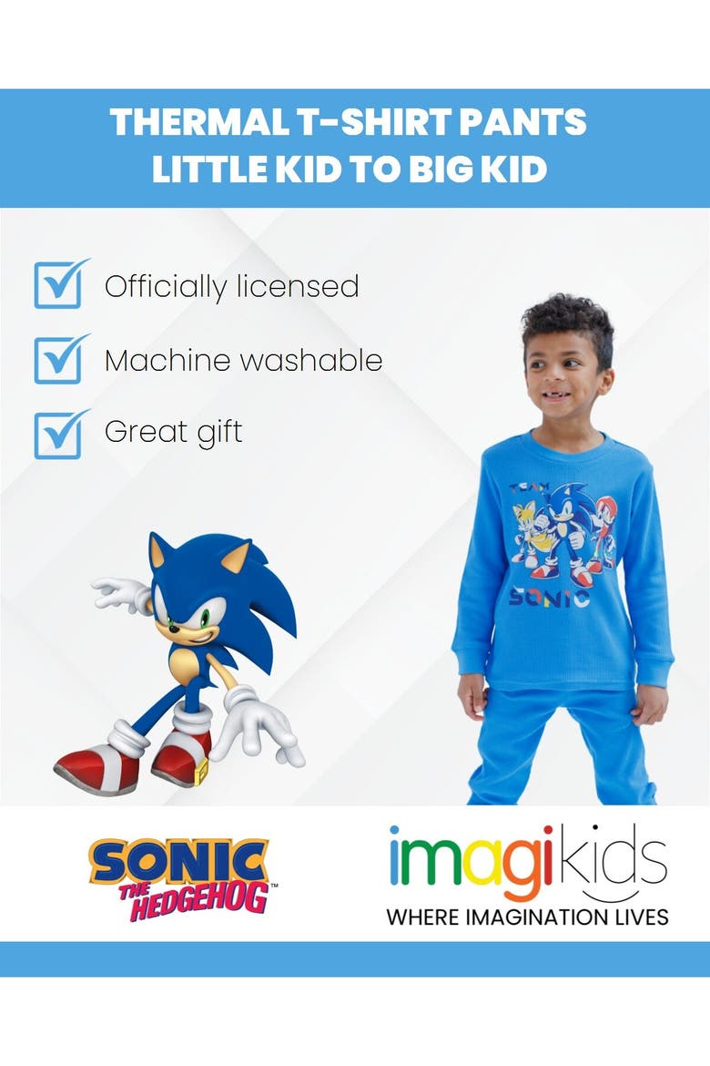 Sonic the Hedgehog 2-Piece Tee and Pants Set, Alternate, color, Sonic and Tails Blue