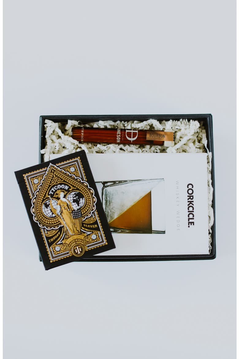 Spirits Bright Whiskey Set Gift Box, Alternate, color, BLACK
