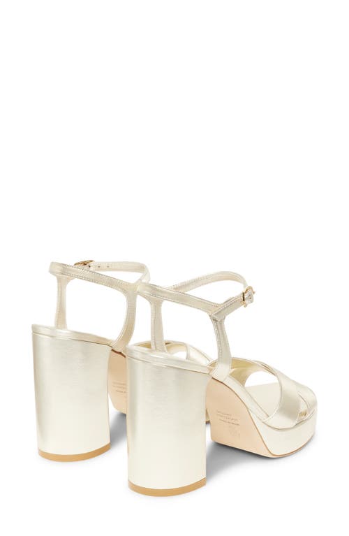 Stuart Weitzman Dayna Metallic Crisscross Platform Sandals
