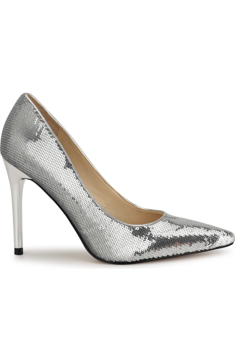Nine West Fresh Pointed Toe Pump, Alternate, color, Silver Sequin