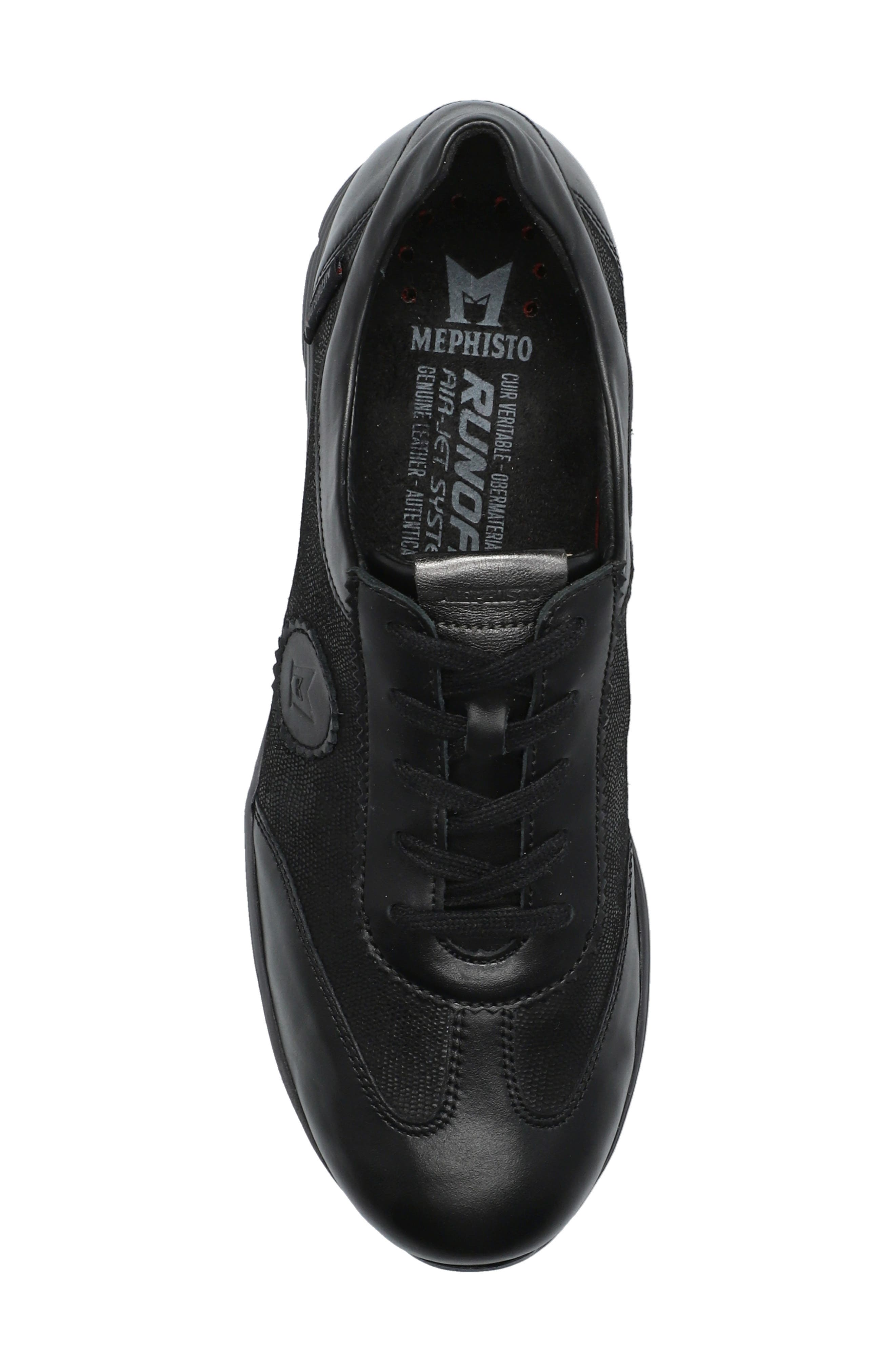 'Yael' Soft-Air Sneaker, Alternate, color, BLACK SILK SMOOTH LEATHER